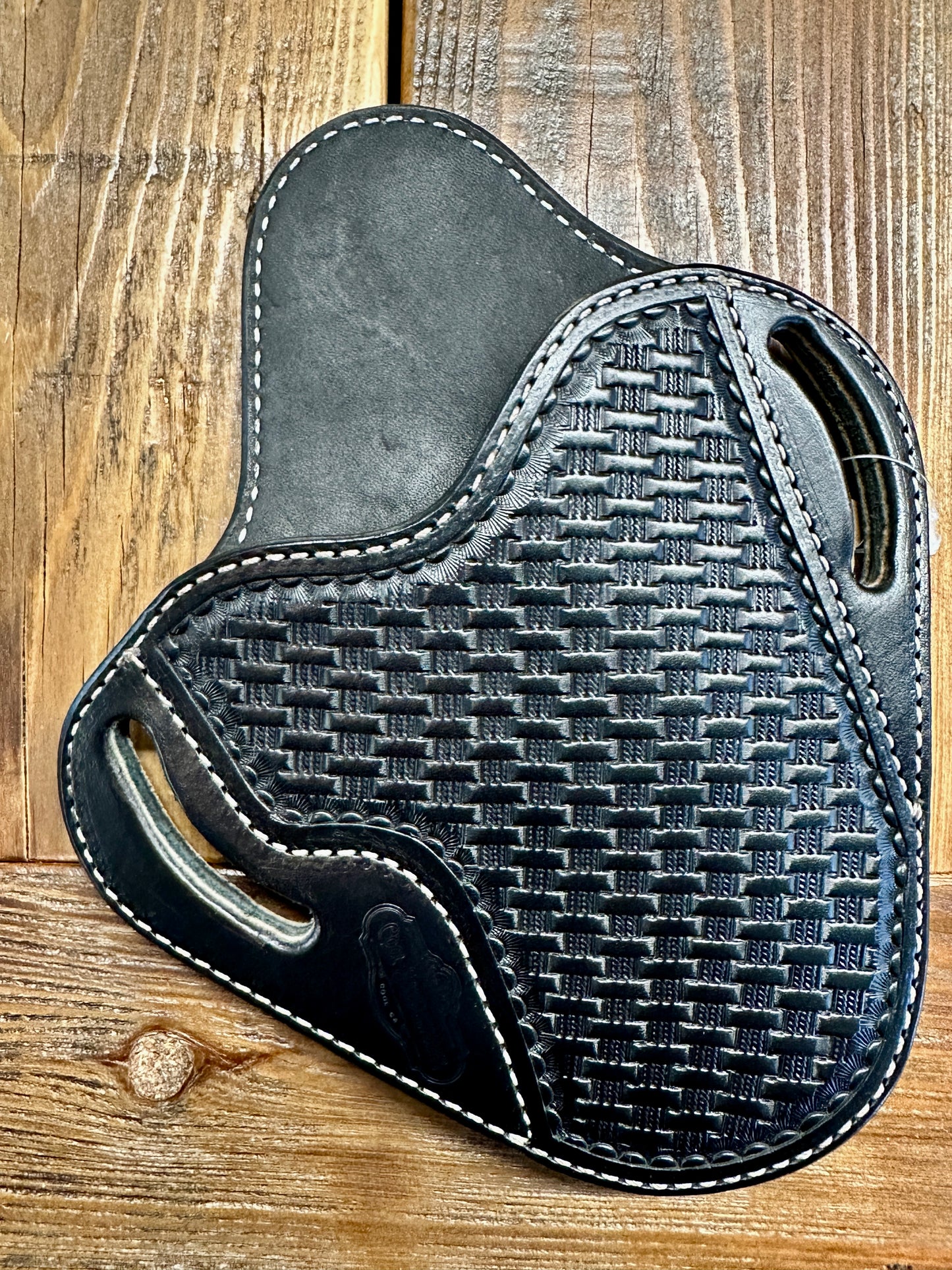 Stamped Basketweave Pancake Holster