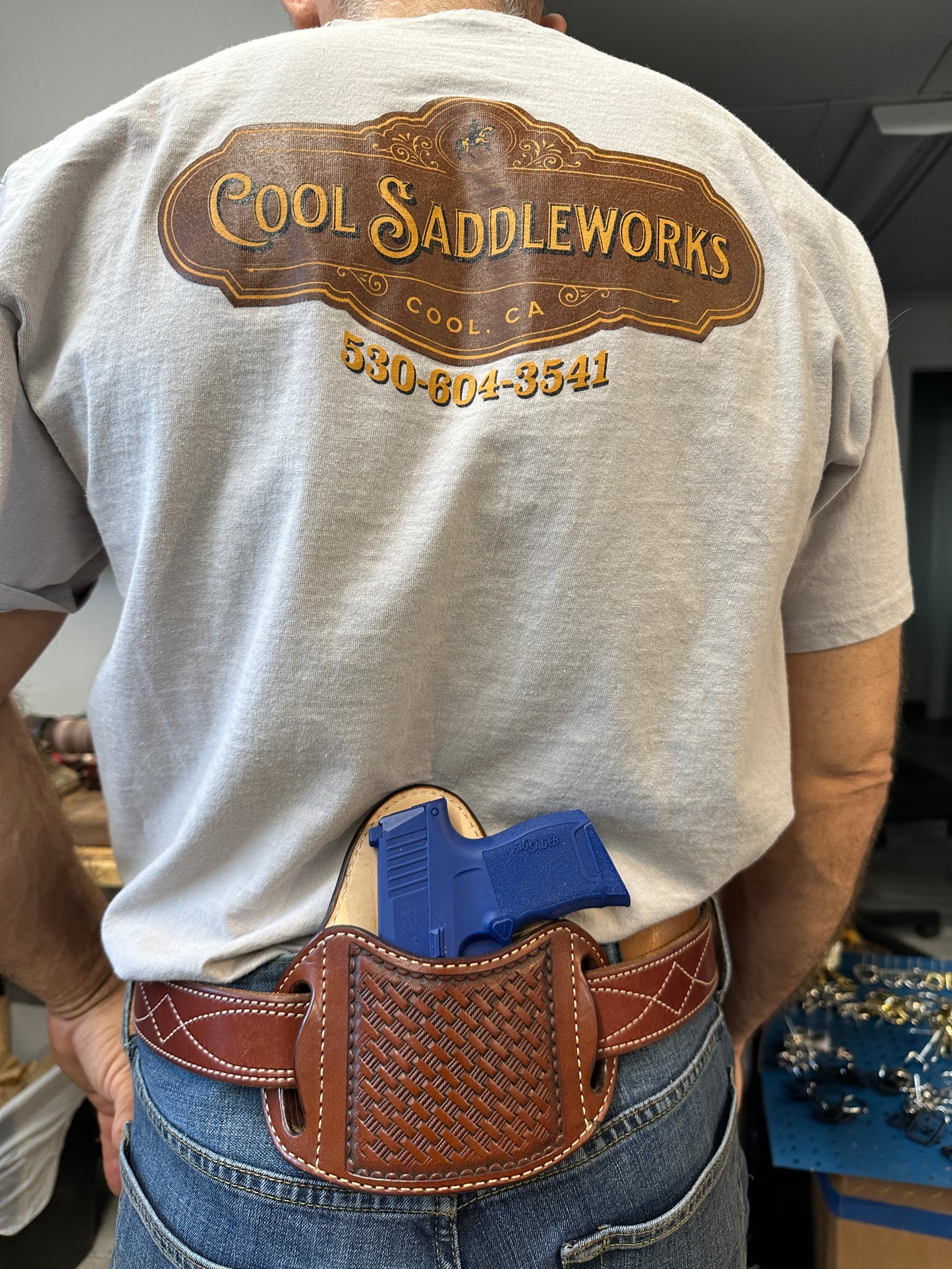 Stamped Basketweave Pancake Holster