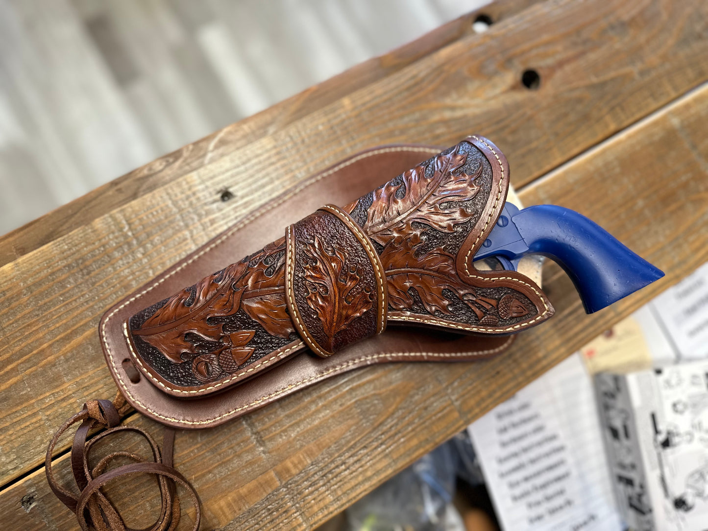 Carved Western/Cowboy Holster