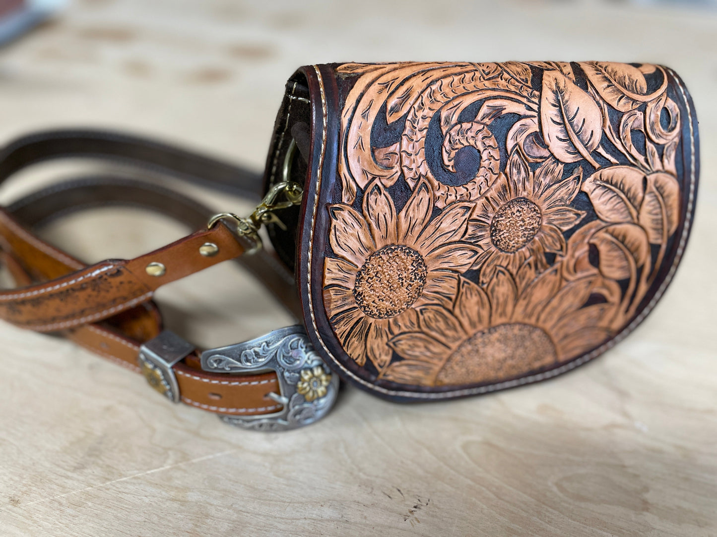 Woman’s Western purse - Sunflower crossbody purse