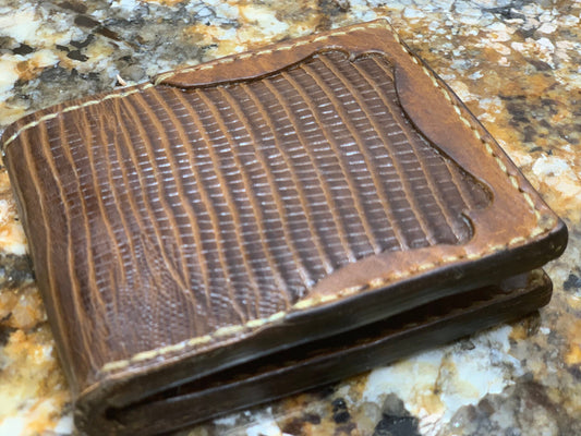 Lizard Skin Leather Bifold Wallet For Men
